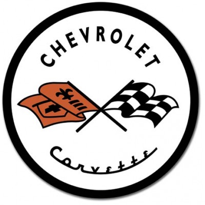 Enseigne Corvette en métal ronde / Logo 53